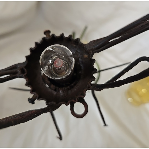 Vintage MCM Dragonfly Bug Light Amber Glass Body Sconce Wired *read* - Picture 11 of 16